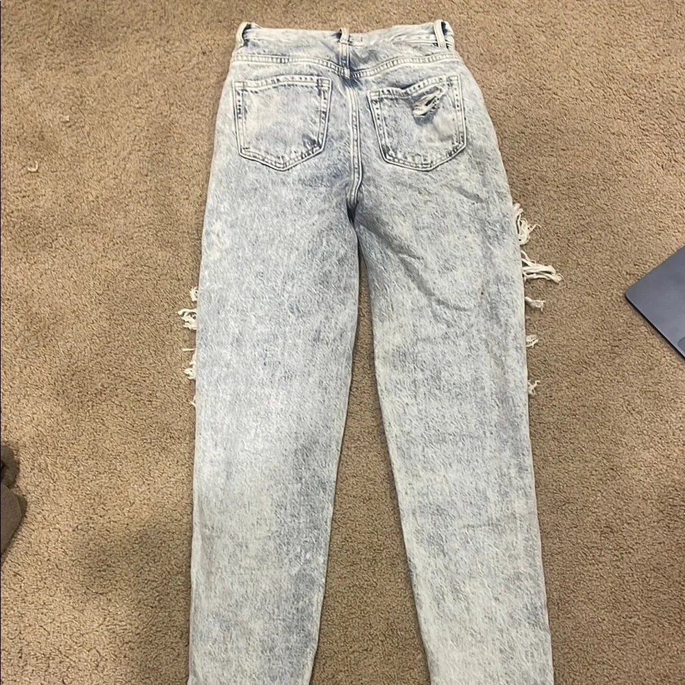 PacSun Blue High Rise Ripped Jeans - Picture 2 of 3